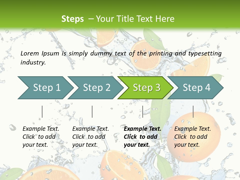 Refreshment Taste Orange PowerPoint Template