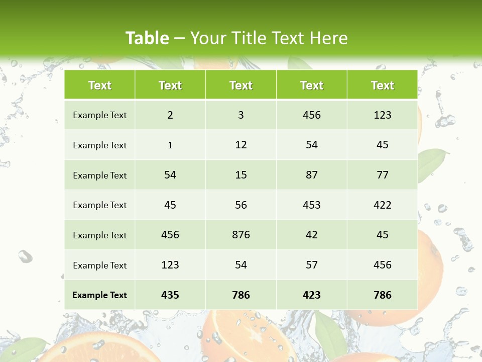 Refreshment Taste Orange PowerPoint Template