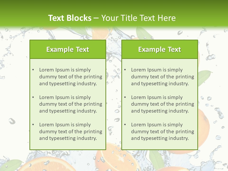 Refreshment Taste Orange PowerPoint Template