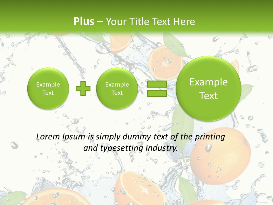 Refreshment Taste Orange PowerPoint Template