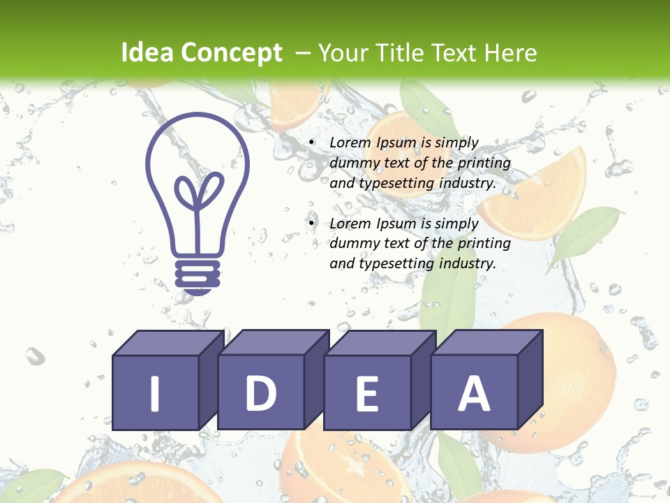 Refreshment Taste Orange PowerPoint Template