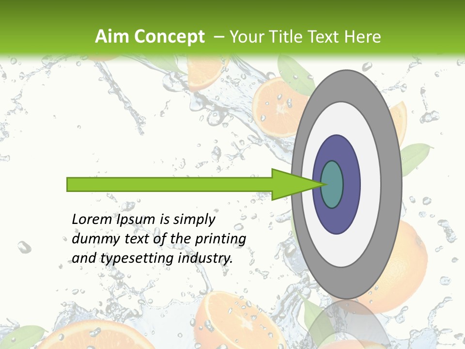 Refreshment Taste Orange PowerPoint Template