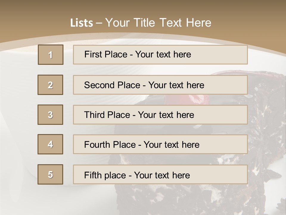 Napkin Sweet Tart PowerPoint Template