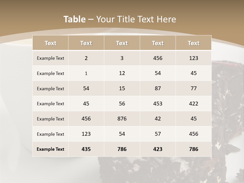Napkin Sweet Tart PowerPoint Template