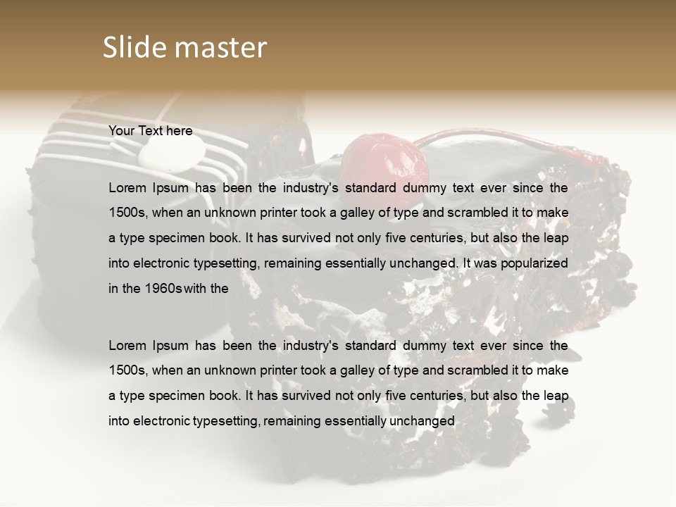 Drops Vegetarian Raspberry PowerPoint Template