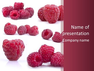 Drops Vegetarian Raspberry PowerPoint Template