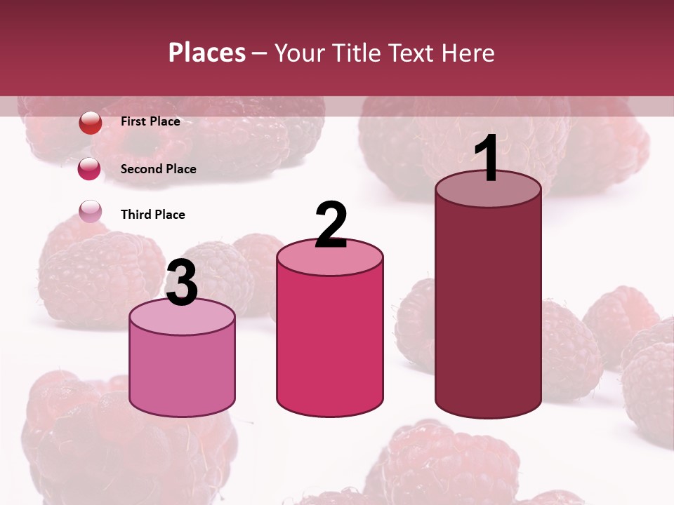 Drops Vegetarian Raspberry PowerPoint Template