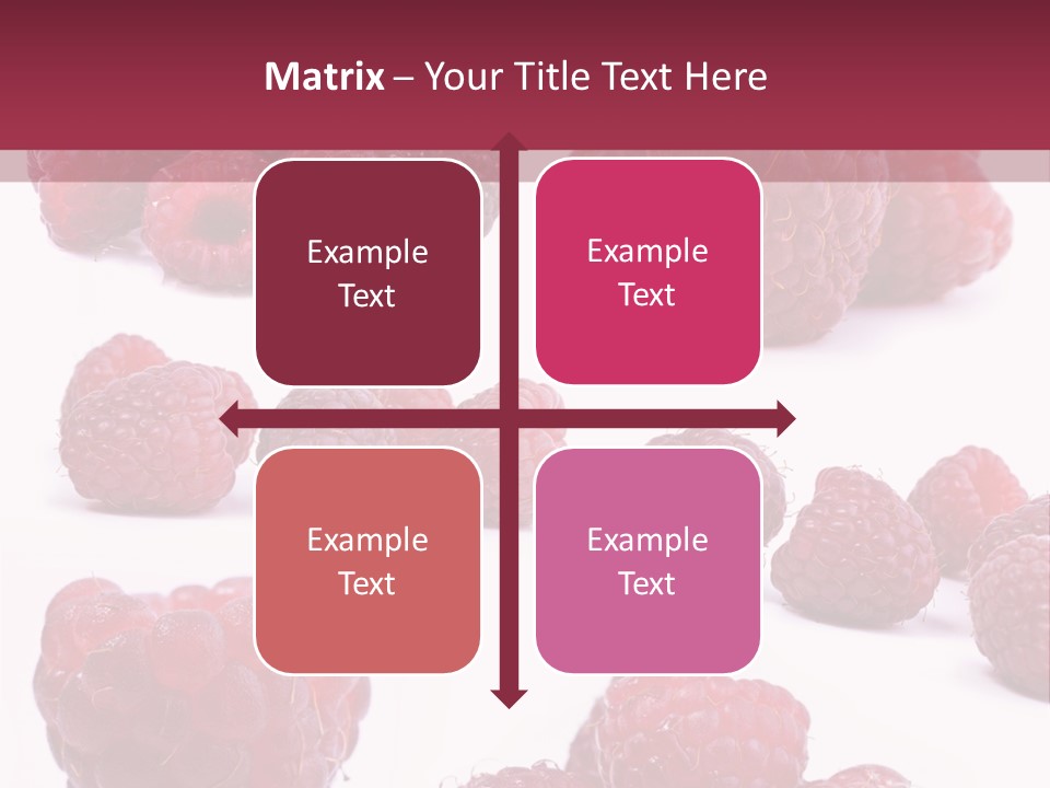 Drops Vegetarian Raspberry PowerPoint Template