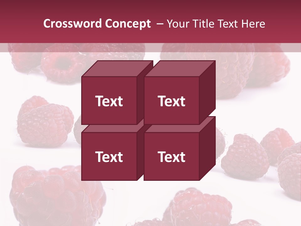Drops Vegetarian Raspberry PowerPoint Template
