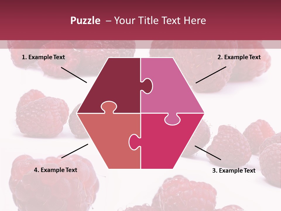 Drops Vegetarian Raspberry PowerPoint Template