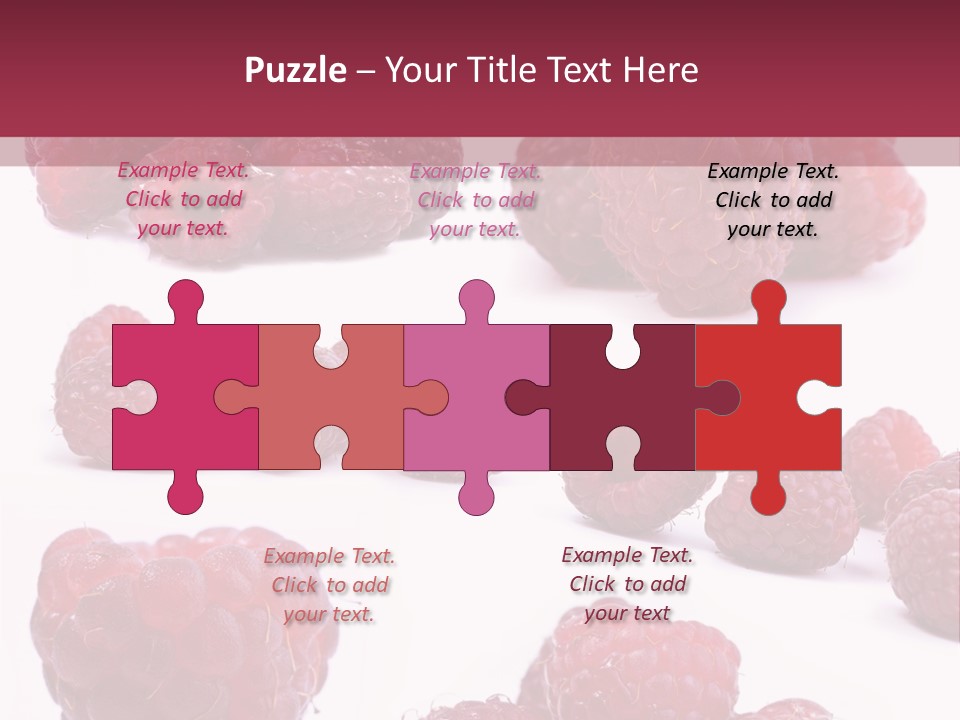 Drops Vegetarian Raspberry PowerPoint Template