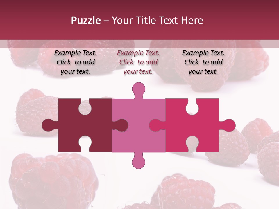 Drops Vegetarian Raspberry PowerPoint Template