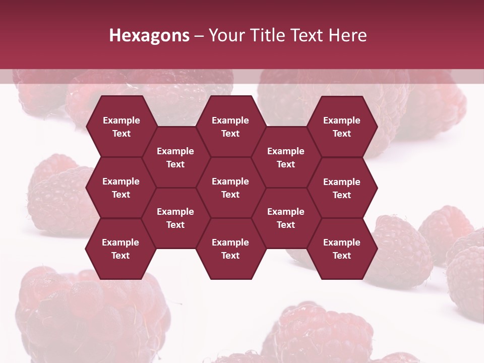 Drops Vegetarian Raspberry PowerPoint Template