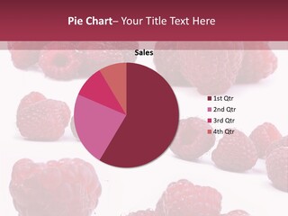 Drops Vegetarian Raspberry PowerPoint Template