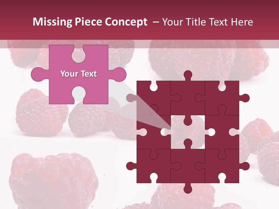 Drops Vegetarian Raspberry PowerPoint Template