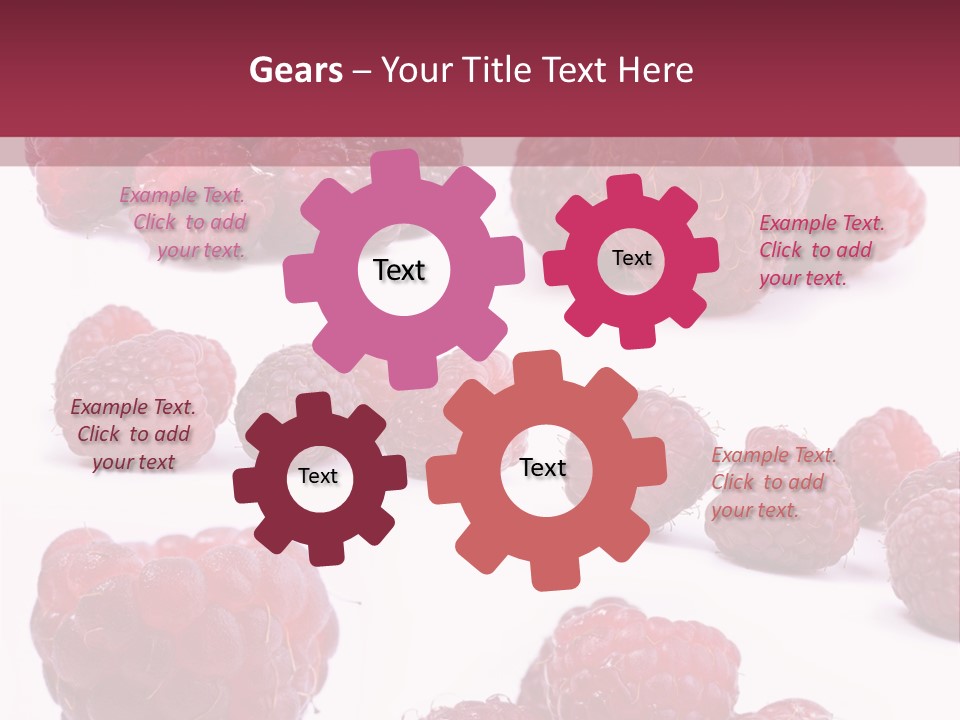 Drops Vegetarian Raspberry PowerPoint Template