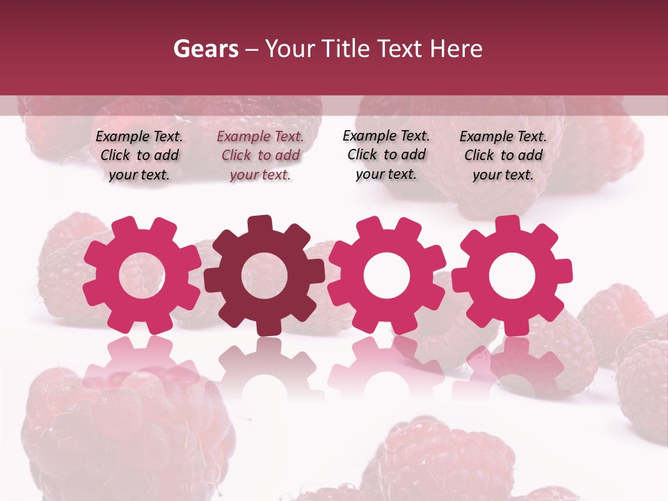 Drops Vegetarian Raspberry PowerPoint Template