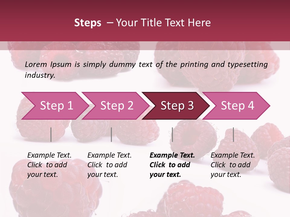 Drops Vegetarian Raspberry PowerPoint Template