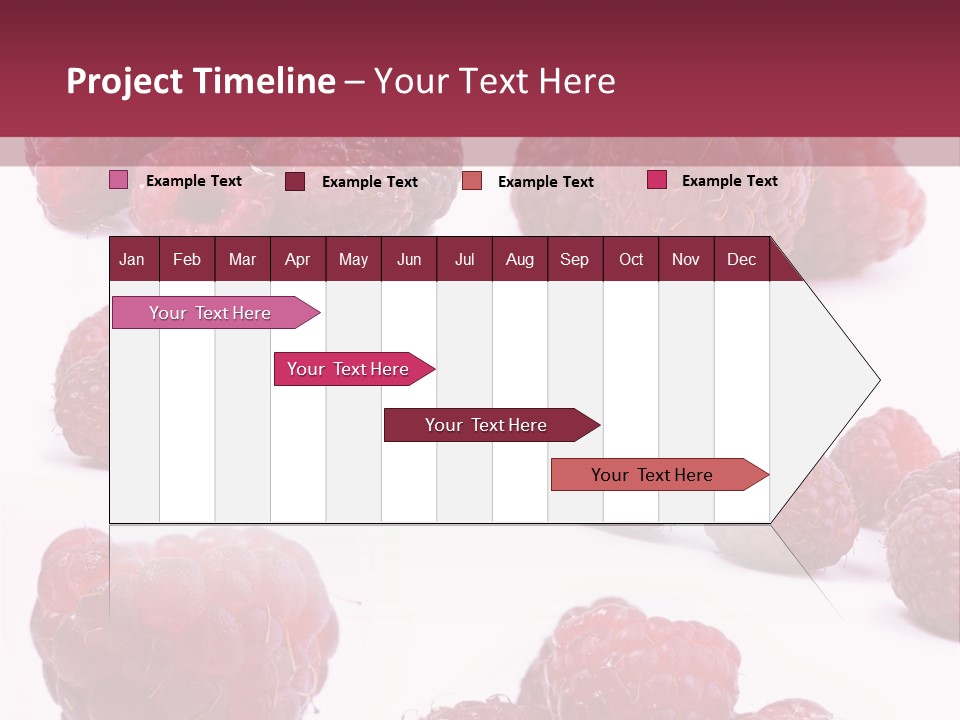 Drops Vegetarian Raspberry PowerPoint Template