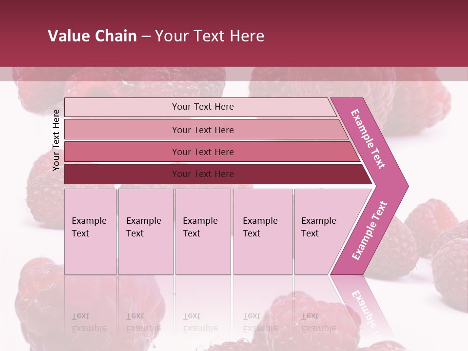 Drops Vegetarian Raspberry PowerPoint Template