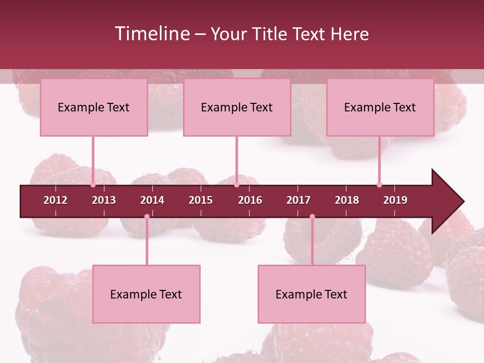 Drops Vegetarian Raspberry PowerPoint Template