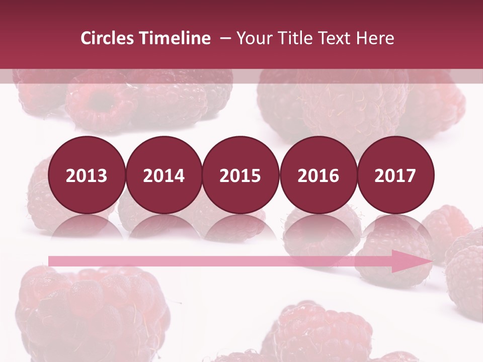 Drops Vegetarian Raspberry PowerPoint Template