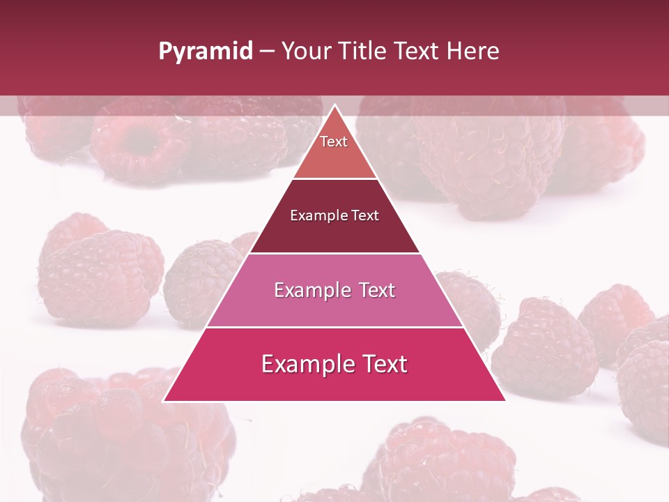Drops Vegetarian Raspberry PowerPoint Template