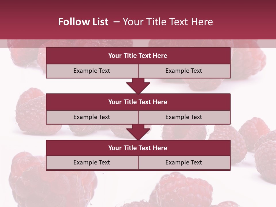 Drops Vegetarian Raspberry PowerPoint Template