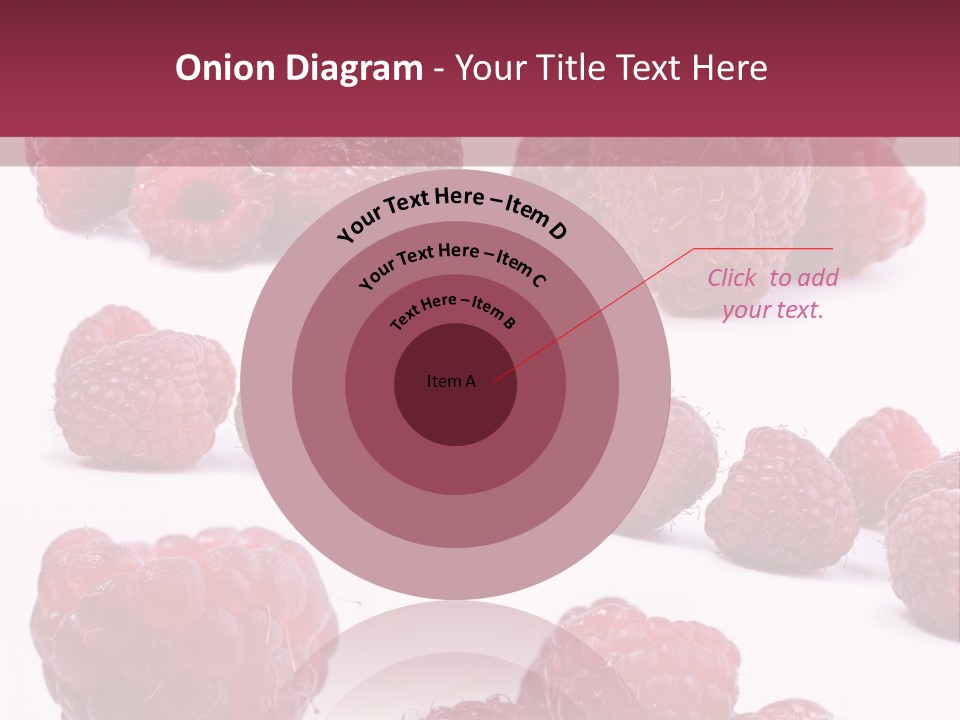 Drops Vegetarian Raspberry PowerPoint Template