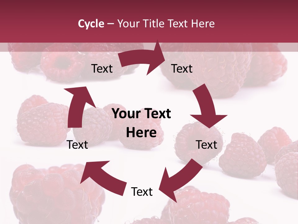 Drops Vegetarian Raspberry PowerPoint Template