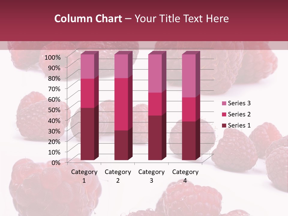Drops Vegetarian Raspberry PowerPoint Template