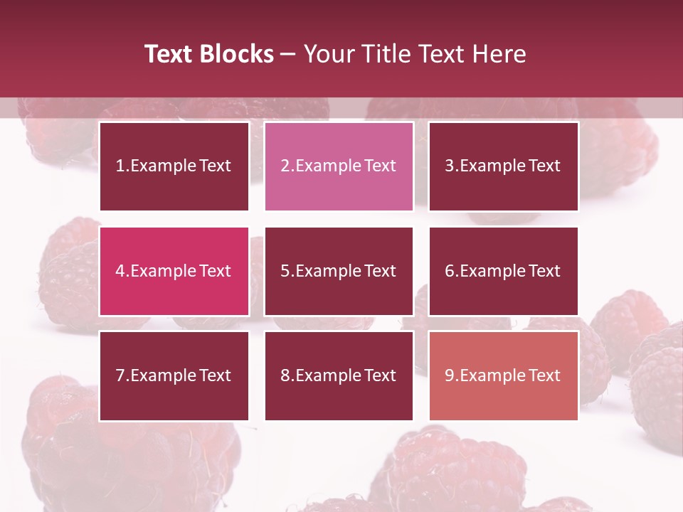 Drops Vegetarian Raspberry PowerPoint Template