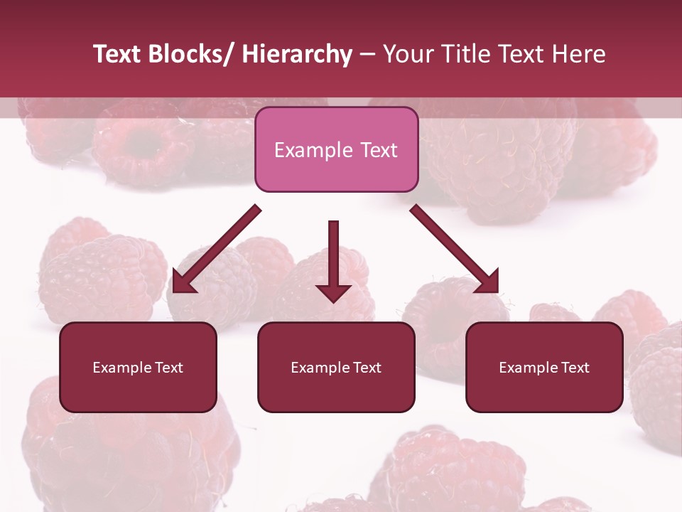 Drops Vegetarian Raspberry PowerPoint Template