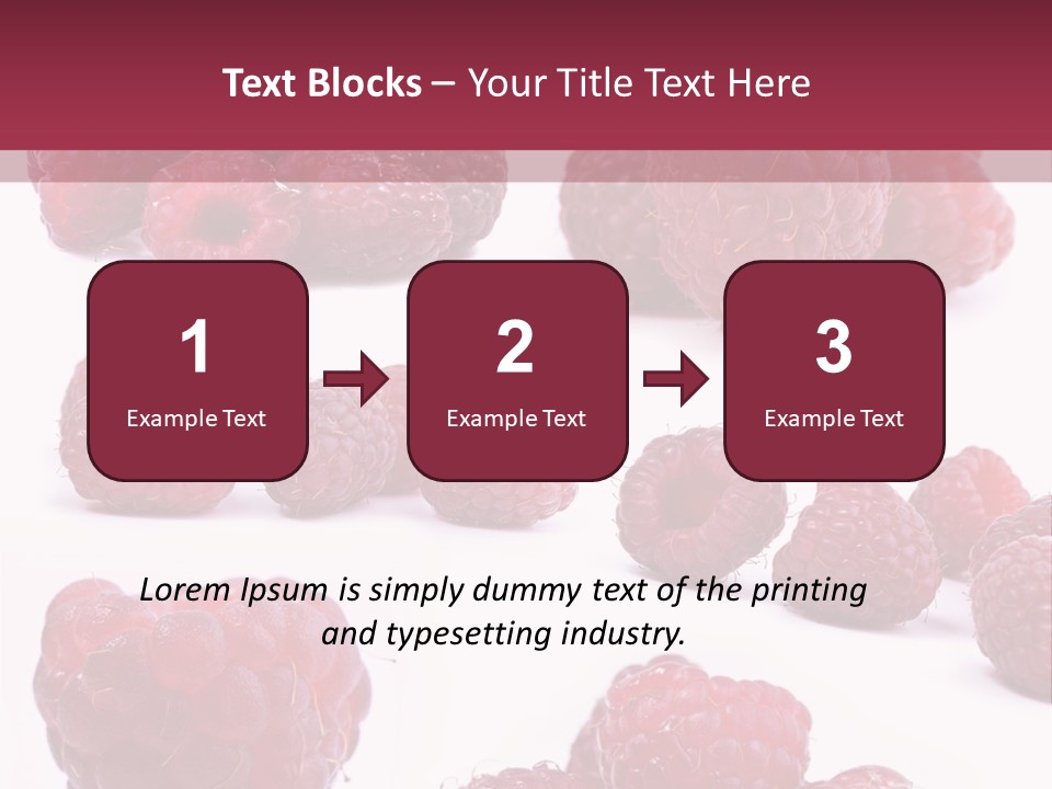 Drops Vegetarian Raspberry PowerPoint Template