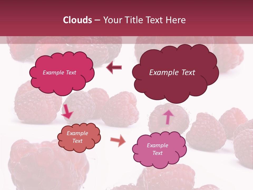 Drops Vegetarian Raspberry PowerPoint Template