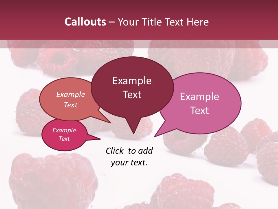 Drops Vegetarian Raspberry PowerPoint Template