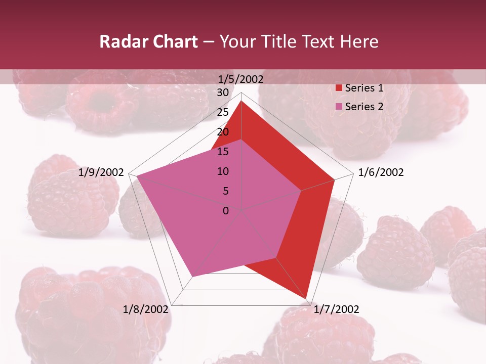 Drops Vegetarian Raspberry PowerPoint Template