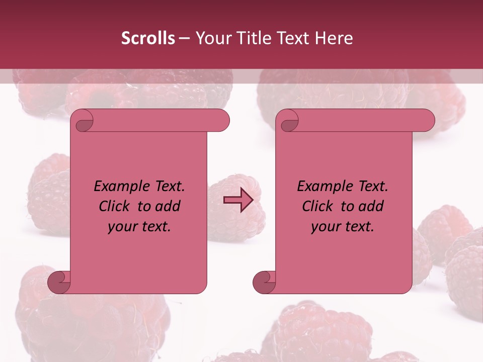Drops Vegetarian Raspberry PowerPoint Template