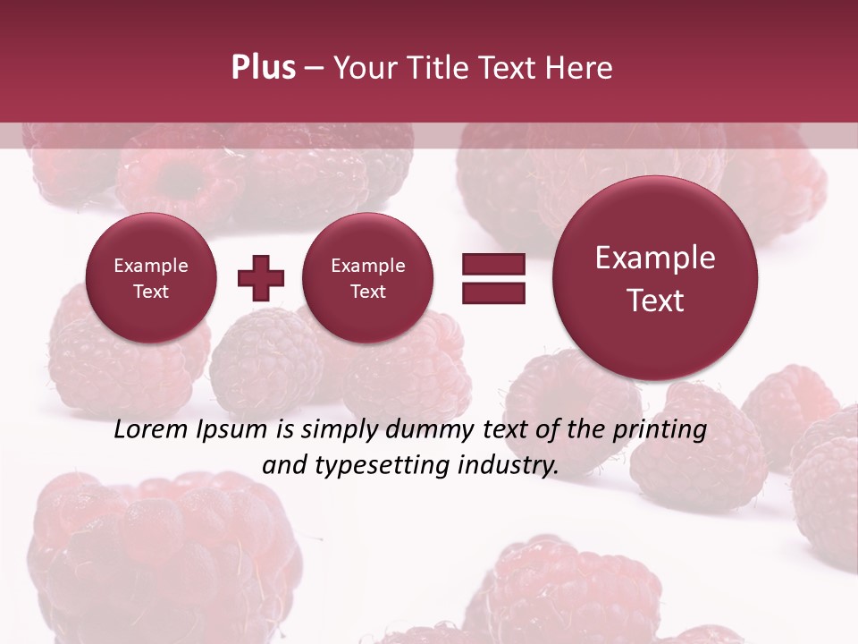 Drops Vegetarian Raspberry PowerPoint Template