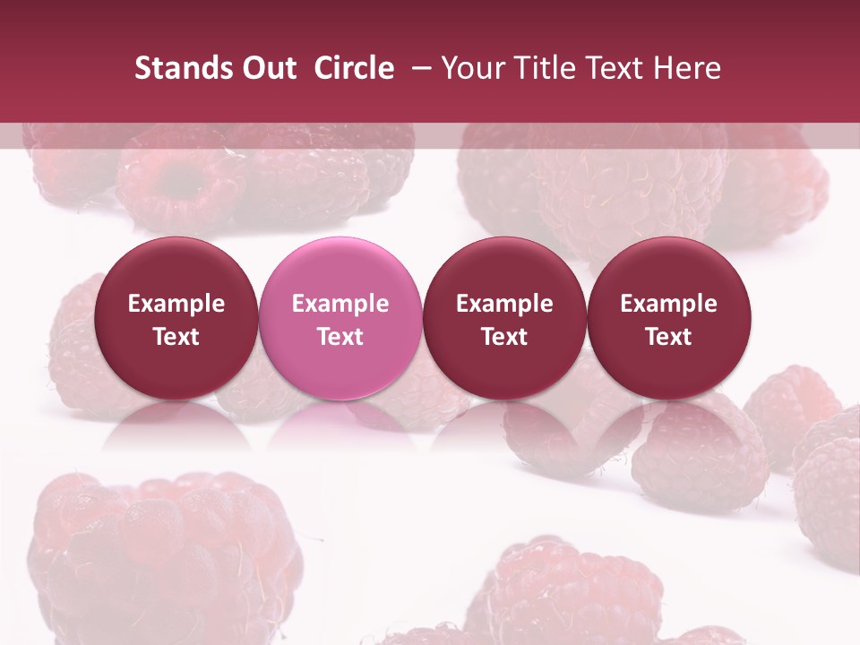 Drops Vegetarian Raspberry PowerPoint Template