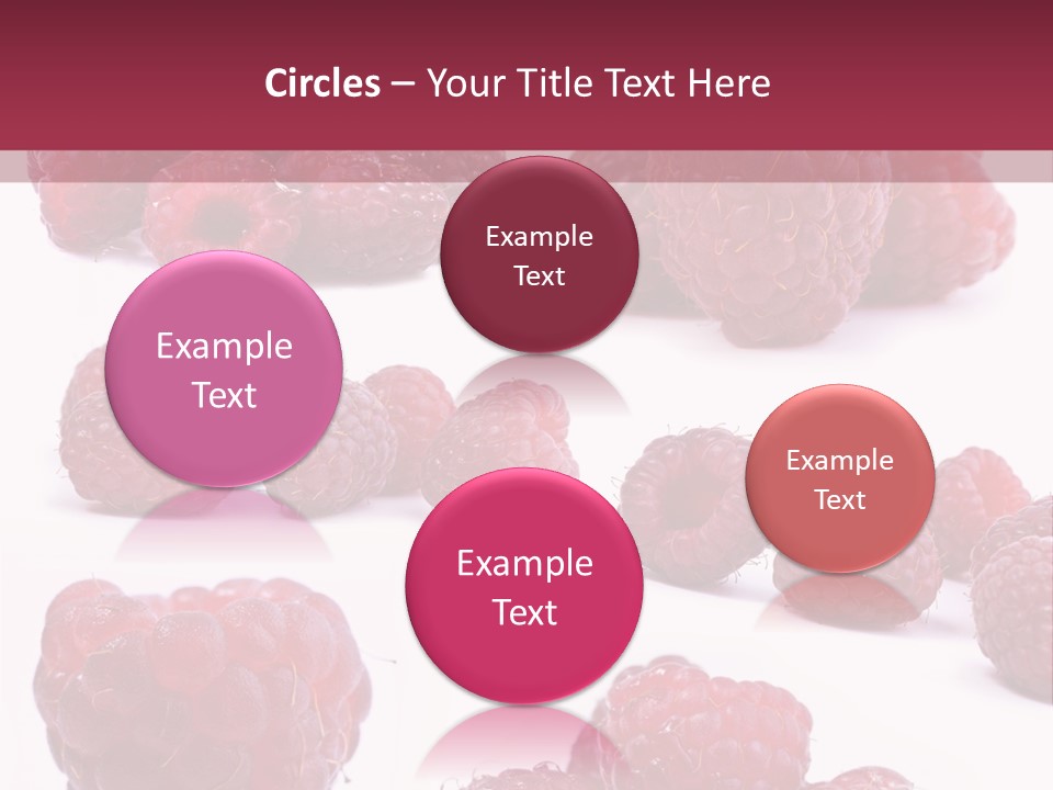 Drops Vegetarian Raspberry PowerPoint Template