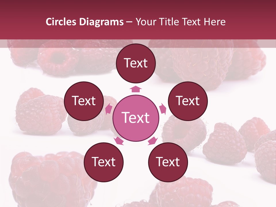 Drops Vegetarian Raspberry PowerPoint Template
