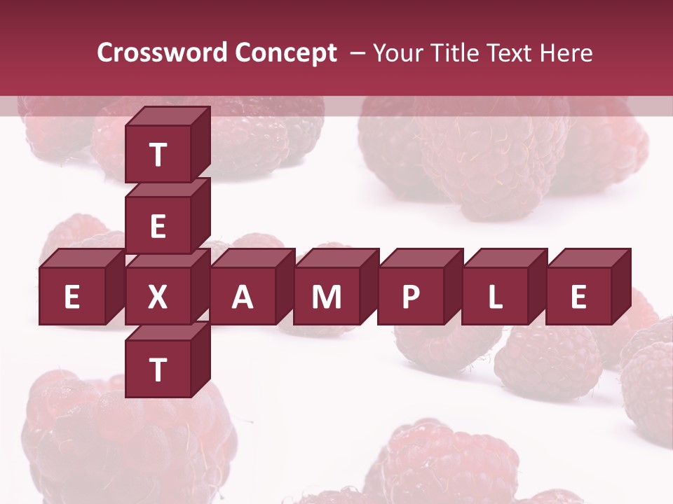 Drops Vegetarian Raspberry PowerPoint Template