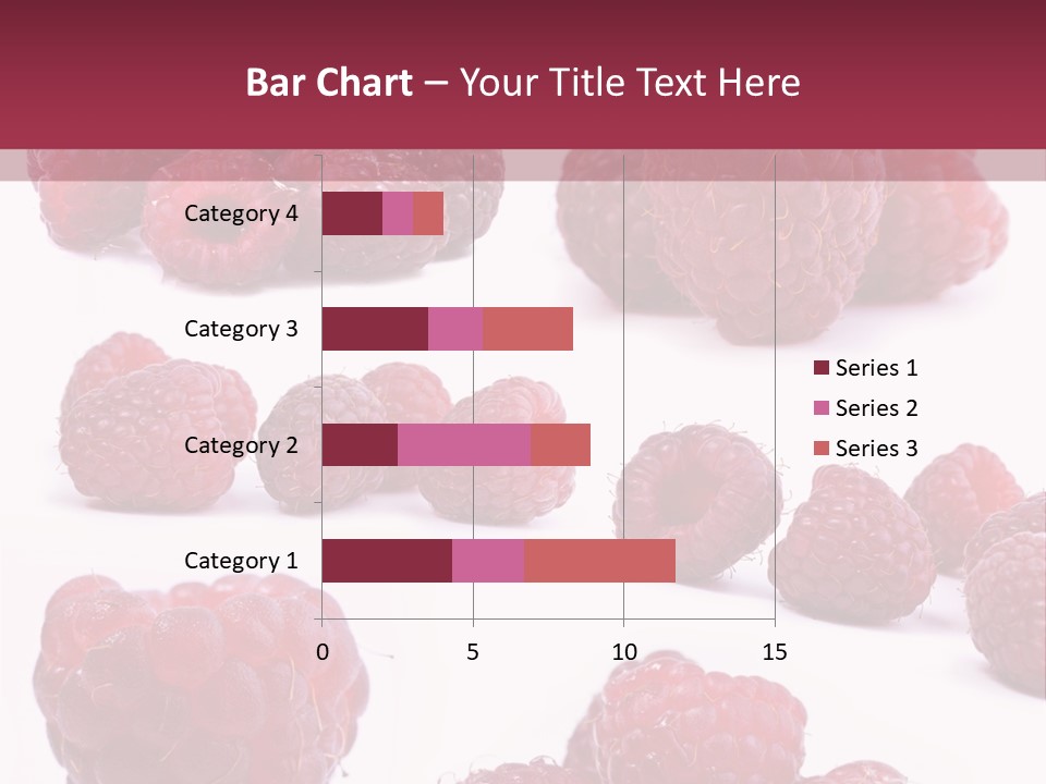 Drops Vegetarian Raspberry PowerPoint Template