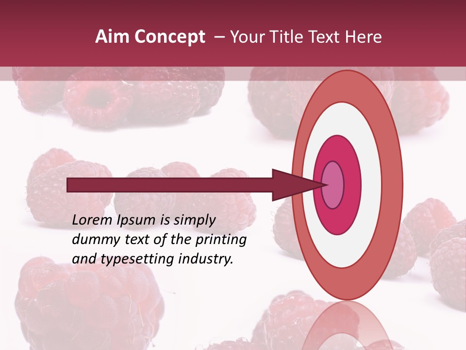 Drops Vegetarian Raspberry PowerPoint Template