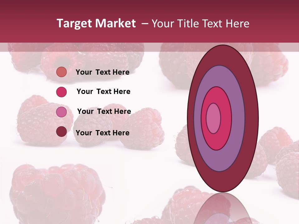 Drops Vegetarian Raspberry PowerPoint Template