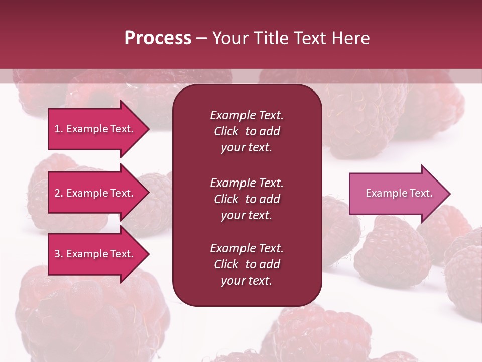 Drops Vegetarian Raspberry PowerPoint Template