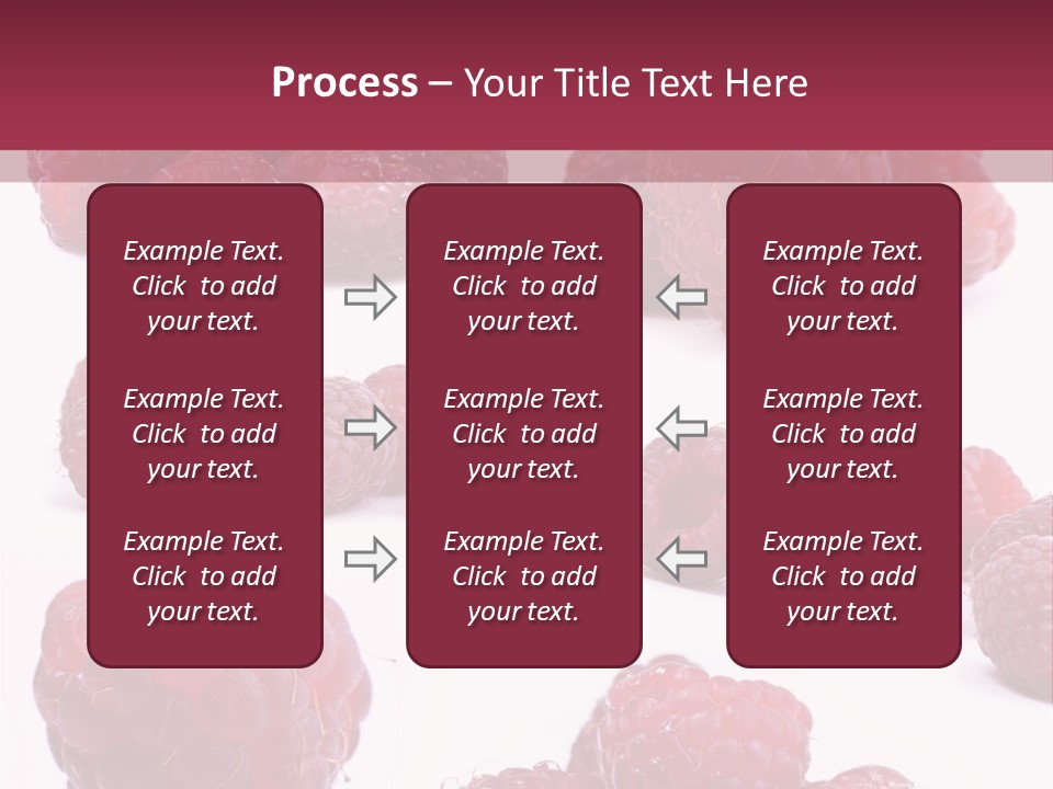 Drops Vegetarian Raspberry PowerPoint Template