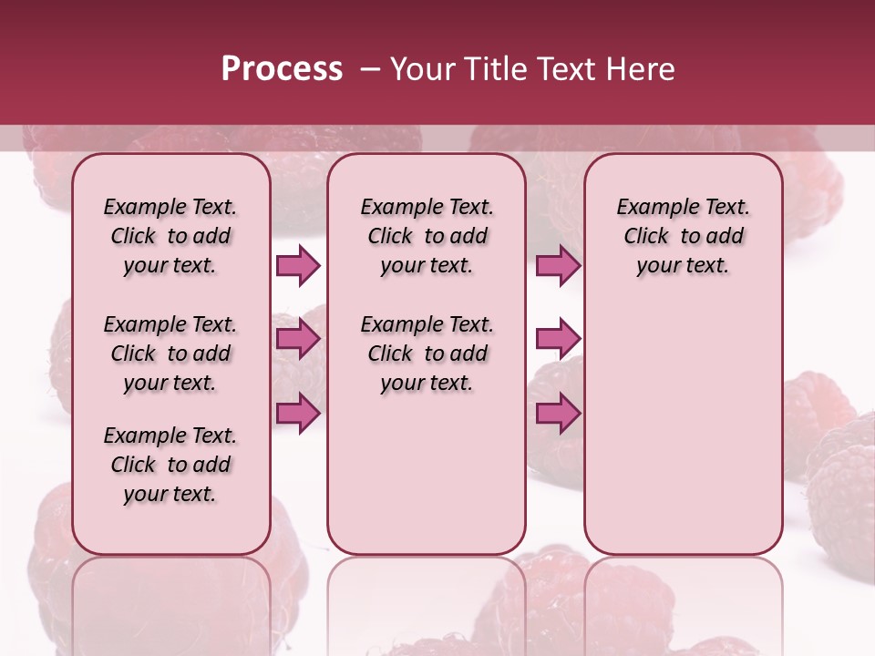 Drops Vegetarian Raspberry PowerPoint Template