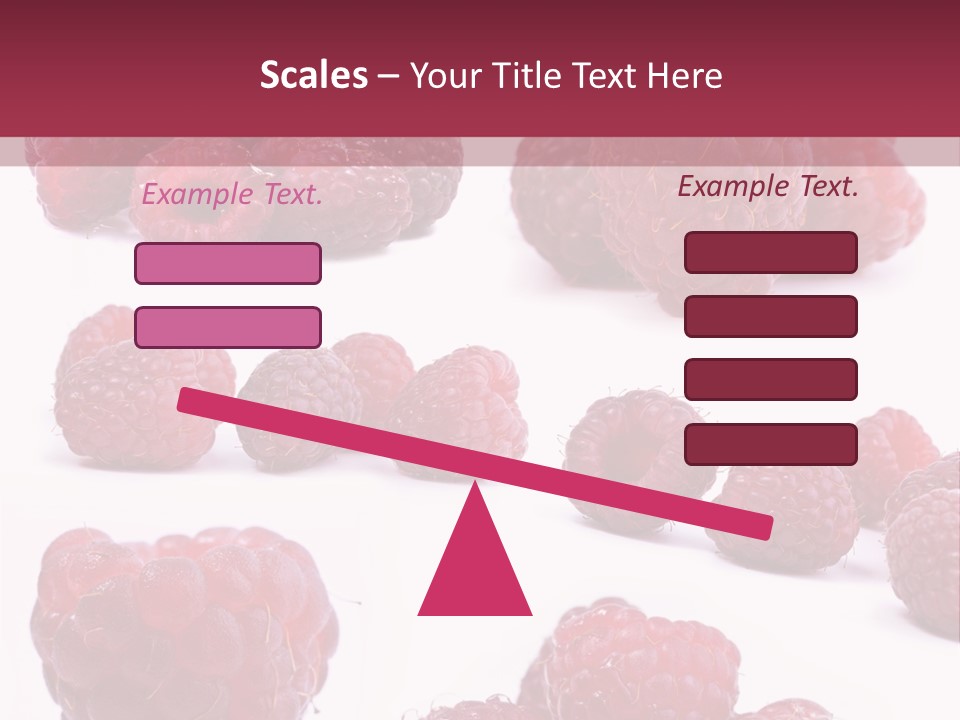 Drops Vegetarian Raspberry PowerPoint Template